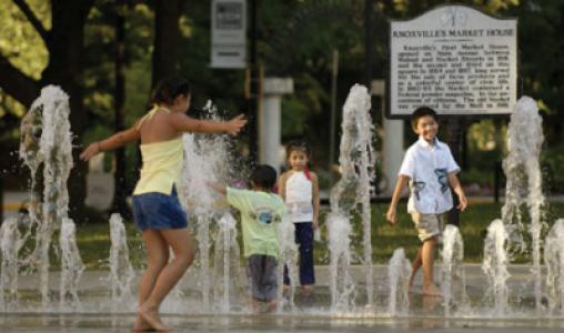 Kids In Fountains