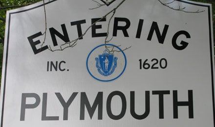 180Dpi Plymouth County Plymouth Entering Plymouth Road Sign 2