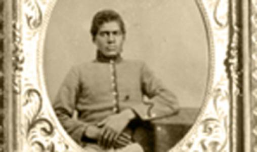 Black Union Soldier Sepia