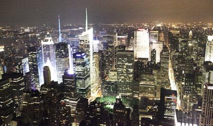 New York City Skyline Night
