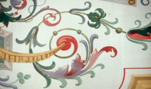 Decoratively Painted Walls Detail Victoria Mansion